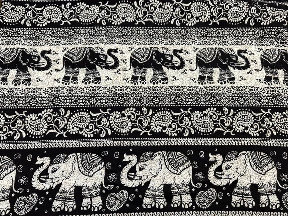 Amazon.com: AMORNPHAN 44” Tribal Elephants Animal Printed